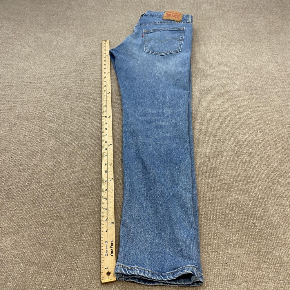 Levis 512 Jeans Mens 34x32 Blue Medium Wash Slim Tapered Stretch Denim Pants - Picture 10 of 13